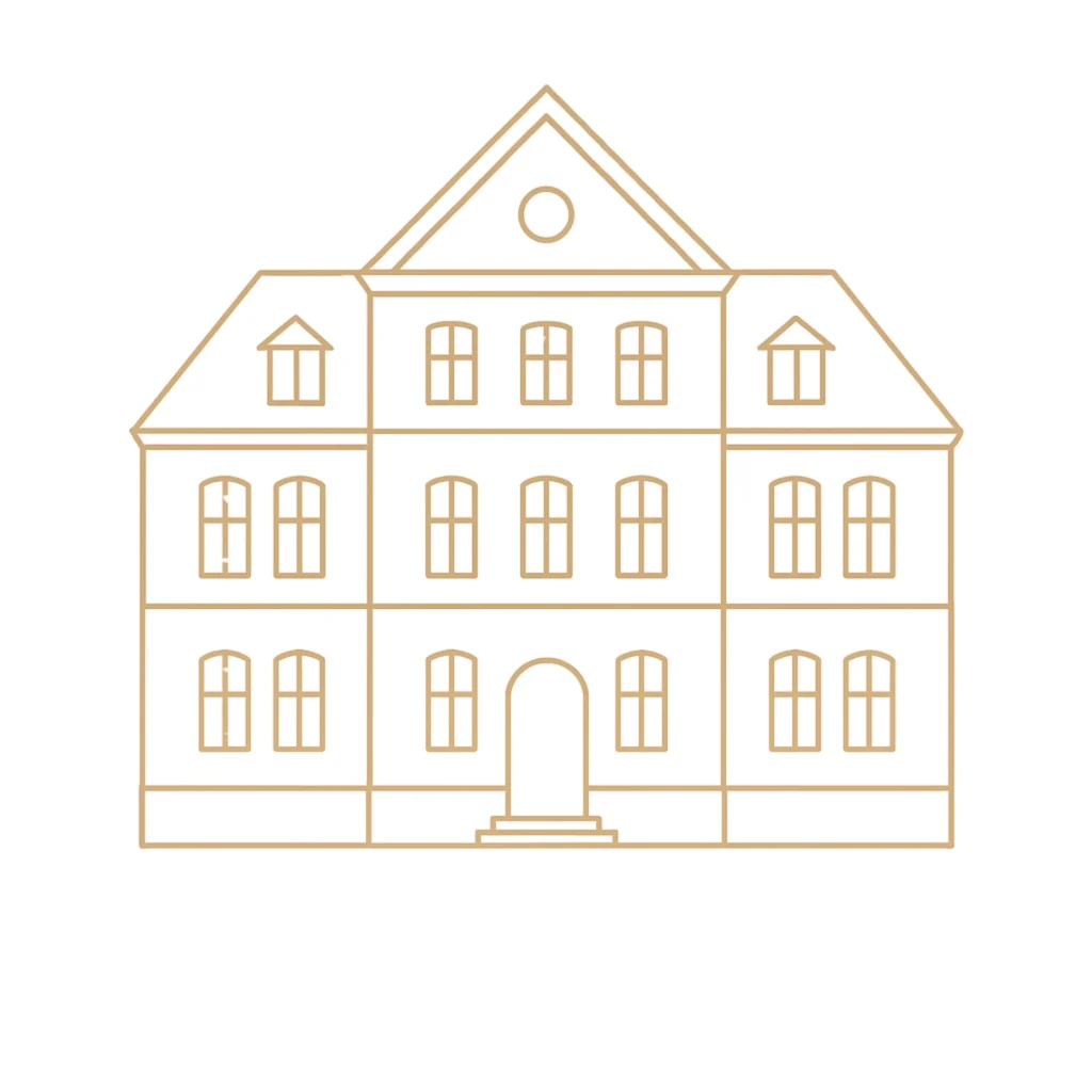 Illustration eines Gebäudes – Leistungen Kunstreich Bauunternehmung Wittmund